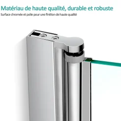 Pare-Baignoire|EMKE Pare de baignoire en 6 mm verre securit Paroi de douche pliable pour baignoire Revêtement Nano facile à nettoyer 120 x 140 cm