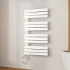 Sèche-Serviettes Électrique|EMKE Radiateur Sèche-Serviettes Électrique 1041x600 mm, Blanc 600W, WiFi, Modes Intelligents, Détection Fenêtre