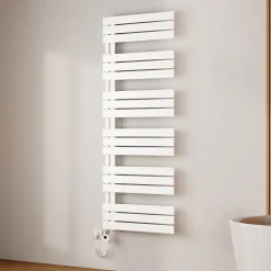 EMKE Radiateur Sèche-Serviettes Électrique 1599x600 mm, Blanc 1000W, WiFi, Modes Intelligents, Détection Fenêtre