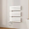 EMKE Radiateur Sèche-Serviettes Électrique 762x600 mm, Blanc 400W, WiFi, Modes Intelligents, Détection Fenêtre