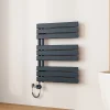 EMKE Radiateur Sèche-Serviettes Électrique 762x600 mm, Gris Anthracite 400W, WiFi, Modes Intelligents, IPX4