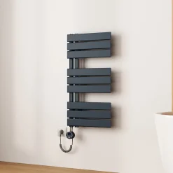 EMKE Radiateur Sèche-Serviettes Électrique 762x400 mm, Gris Anthracite 400W, WiFi, Modes Intelligents, IPX4