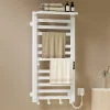 EMKE Radiateur sèche-serviettes électrique salle de bain 100 x 50 cm, température constante intelligente, 280 W, blanc brillant