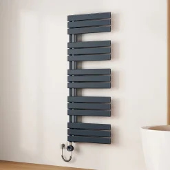 EMKE Radiateur Sèche-Serviettes Électrique 1320x500 mm, Gris Anthracite 800W, WiFi, Modes Intelligents, IPX4