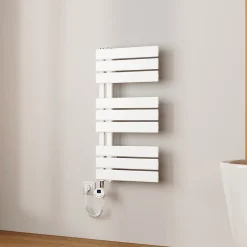 EMKE Radiateur Sèche-Serviettes Électrique 762x400 mm, Blanc 400W, WiFi, Modes Intelligents, Détection Fenêtre