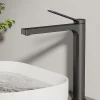 EMKE Robinet Lavabo Salle de Bain 335x233x46 mm Anthracite, Mitigeur en Cuivre, Robinet de Cuisine, Cartouche Céramique