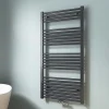 Sèche-Serviettes Eau Chaude|EMKE Sèche-serviette eau chaude, Radiateur sèche-serviettes raccordement central Anthracite 120x60cm 598Watts