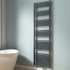 EMKE Sèche-serviette eau chaude, Radiateur sèche-serviettes raccordement central Anthracite 180x50cm 739Watts