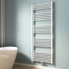Sèche-Serviettes Eau Chaude|EMKE Sèche-serviette eau chaude, Radiateur sèche-serviettes raccordement central Blanc 160x60cm 761Watts