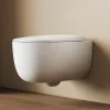 Wc Suspendu|EMKE Toilettes Suspendue 555x365x355 mm Blanc Brillant, Design Sans Bord, Abattant à Fermeture Douce et Démontage Facile