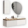 Ensemble Meuble De Salle De Bains|Aqa Design Ensemble 6 pieces VENERE blanc mat