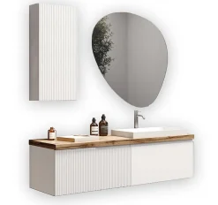 Ensemble Meuble De Salle De Bains|Aqa Design Ensemble 6 pieces VENERE blanc mat