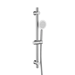 Planète Bain Ensemble barre de douche inox brossé - douchette 1 jet - flexible 150 cm - Barre 65 cm - Alois