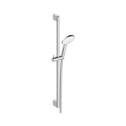Pommeau De Douche, Flexible Et Barre De Douche|Duravit Ensemble Colonne de douche métal Barre de douche avec flexible 1,6m et douchette chrome - 70x2x7cm - Chrome