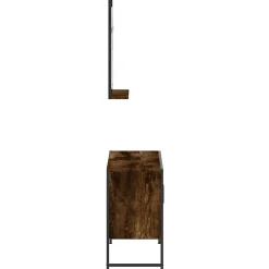 Meuble Wc|Vidaxl Ensemble d'armoires de salle de bain 2 pcs chêne fumé