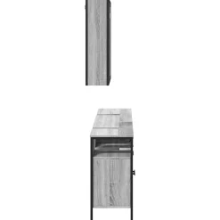 Vidaxl Ensemble d'armoires de salle de bain 3 pcs sonoma gris