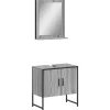 Vidaxl Ensemble d'armoires de salle de bain 2 pcs sonoma gris