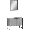 Meuble Wc|Vidaxl Ensemble d'armoires de salle de bain 2 pcs sonoma gris