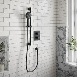 Villeroy & Boch Ensemble de douche 3 jets VILLEROY ET BOCH Verve Showers Noir mat