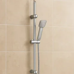 Pommeau De Douche, Flexible Et Barre De Douche|Essebagno Ensemble de douche chromé 3 pièces Quartos