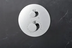 Colonne De Douche Encastrable|Imex Products Ensemble de douche CURVED à encastrer - Thermostatique Chromé BrillantChroméNoir matCanon de fusilOr brosséOr rose brossé Ensembl