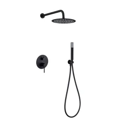 Imex Products Ensemble de douche CURVED à encastrer - mitigeur monocommande Noir (mat)ChroméNoir matCanon de fusilOr brosséOr rose brossé Ensem