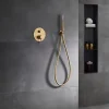 Imex Products Ensemble de douche CURVED à encastrer - mitigeur monocommande Or brosséChroméNoir matCanon de fusilOr brosséOr rose brossé Ensemb