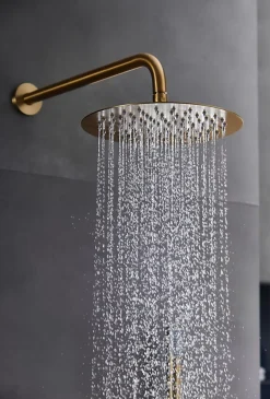 Imex Products Ensemble de douche CURVED à encastrer - mitigeur monocommande Or brosséChroméNoir matCanon de fusilOr brosséOr rose brossé Ensemb