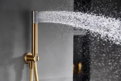 Imex Products Ensemble de douche CURVED à encastrer - mitigeur monocommande Or brosséChroméNoir matCanon de fusilOr brosséOr rose brossé Ensemb
