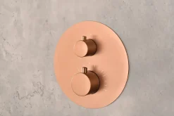 Colonne De Douche Encastrable|Imex Products Ensemble de douche CURVED à encastrer - Thermostatique Or rose brosséChroméNoir matCanon de fusilOr brosséOr rose brossé Ensemble