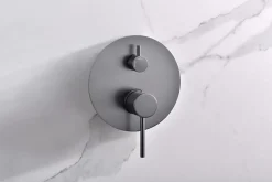 Imex Products Ensemble de douche CURVED à encastrer - mitigeur monocommande Canon de fusilChroméNoir matCanon de fusilOr brosséOr rose brossé E