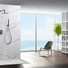 Imex Products Ensemble de douche CURVED à encastrer - Thermostatique Canon de fusilChroméNoir matCanon de fusilOr brosséOr rose brossé Ensemble