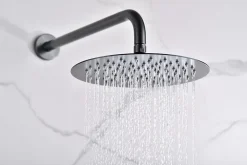 Imex Products Ensemble de douche CURVED à encastrer - Thermostatique Canon de fusilChroméNoir matCanon de fusilOr brosséOr rose brossé Ensemble