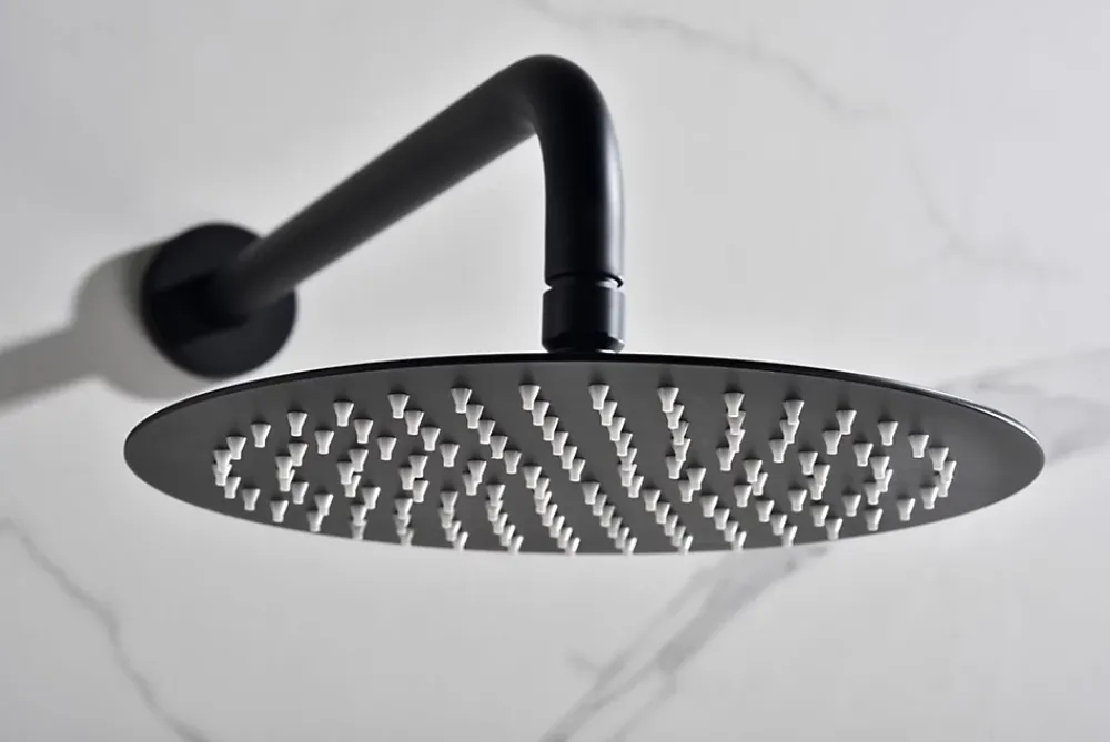 Colonne De Douche Encastrable|Imex Products Ensemble de douche CURVED à encastrer - Thermostatique Noir (mat)ChroméNoir matCanon de fusilOr brosséOr rose brossé Ensemble enc