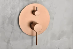 Colonne De Douche Encastrable|Imex Products Ensemble de douche CURVED à encastrer - mitigeur monocommande Or rose brosséChroméNoir matCanon de fusilOr brosséOr rose brossé E