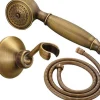 Pommeau De Douche, Flexible Et Barre De Douche|Deko Ensemble de douche en laiton antique avec support de douche et flexible de douche de 1,5 m (ensemble de douche antique)
