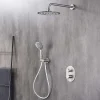 Colonne De Douche Encastrable|Poalgi Ensemble de douche encastré mécanique 2 voies SKY BATH nickel brossé Inox S304 série SOUL
