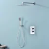 Colonne De Douche Encastrable|Poalgi Ensemble de douche encastré thermostatique 2 voies SKY BATH chromé série ETERNITY