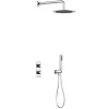 Colonne De Douche Encastrable|Vente-unique Ensemble de douche encastrable avec mitigeur thermostatique - Couleur nickel brossé - TIMAVO