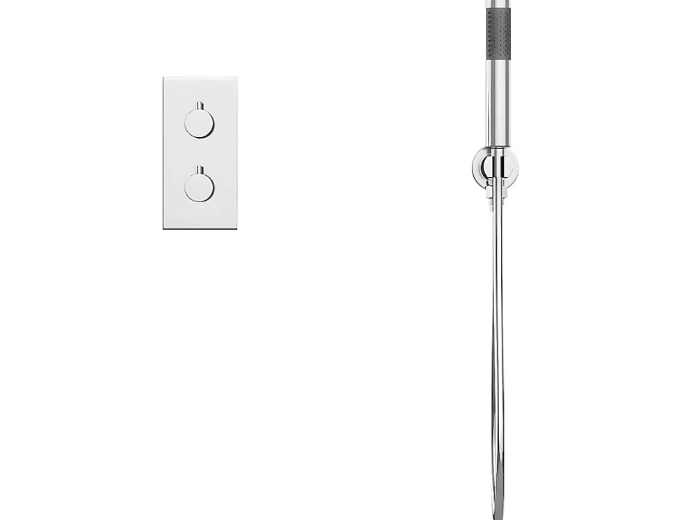 Colonne De Douche Encastrable|Vente-unique Ensemble de douche encastrable avec mitigeur thermostatique - Couleur nickel brossé - TIMAVO