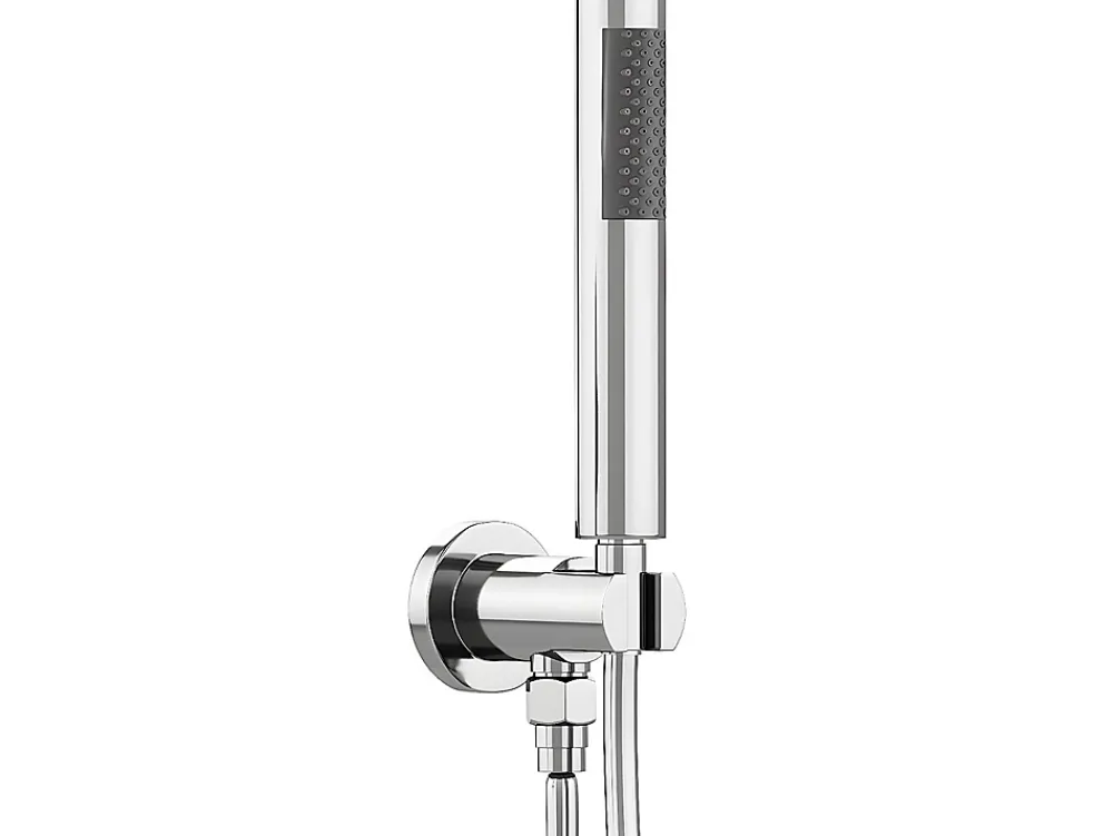 Colonne De Douche Encastrable|Vente-unique Ensemble de douche encastrable avec mitigeur thermostatique - Couleur nickel brossé - TIMAVO