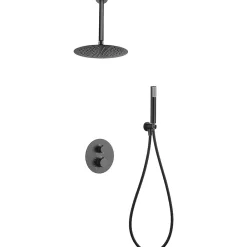 Colonne De Douche Encastrable|Imex Products Ensemble de douche Plafond TOUCHER à encastrer - Mitigeur thermostatique Canon de fusil Ensemble encastré douchette + tête de dou