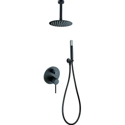 Colonne De Douche Encastrable|Imex Products Ensemble de douche STICK à encastrer - mitigeur monocommande Noir (mat) Ensemble encastré douchette + tête de douche
