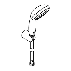 Grohe Ensemble de douche support + douchette chromé Vitalio Start 100