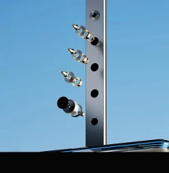 Colonne De Douche Hydromassante|Kleenmac Ensemble de douche thermostatique intelligent avec affichage numérique modèle Escalus 52 x 15 cm Ref KISB5215B4