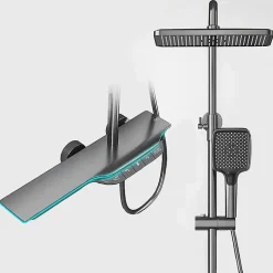 Kleenmac Ensemble de douche thermostatique intelligent avec affichage numérique modèle Amadis