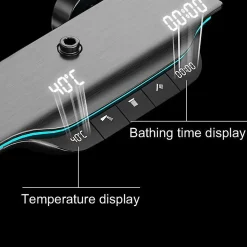 Kleenmac Ensemble de douche thermostatique intelligent avec affichage numérique modèle Amadis