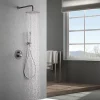 Imex Products Ensemble de douche TOUCHER à encastrer - Mitigeur monocommande Gris mat - Champagne Ensemble encastré douchette + tête de douche