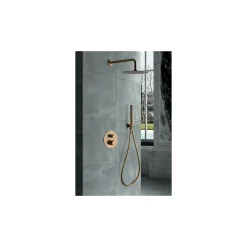 Colonne De Douche Encastrable|Imex Products Ensemble de douche TOUCHER à encastrer - Mitigeur thermostatique Nickel brossé Ensemble encastré douchette + tête de douche