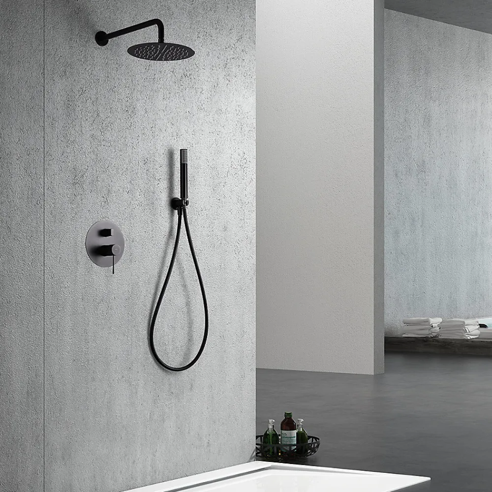 Colonne De Douche Encastrable|Imex Products Ensemble de douche TOUCHER à encastrer - Mitigeur monocommande Canon de fusil Ensemble encastré douchette + tête de douche